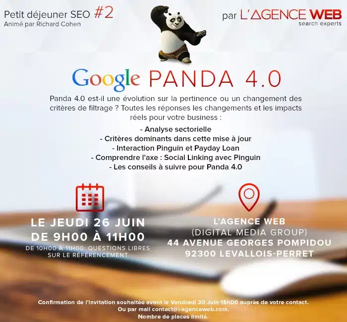 Invitation petit déjeuner SEO L'agence WEb