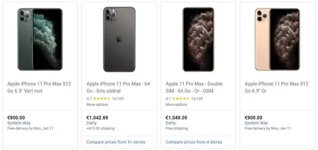 iphone google shopping